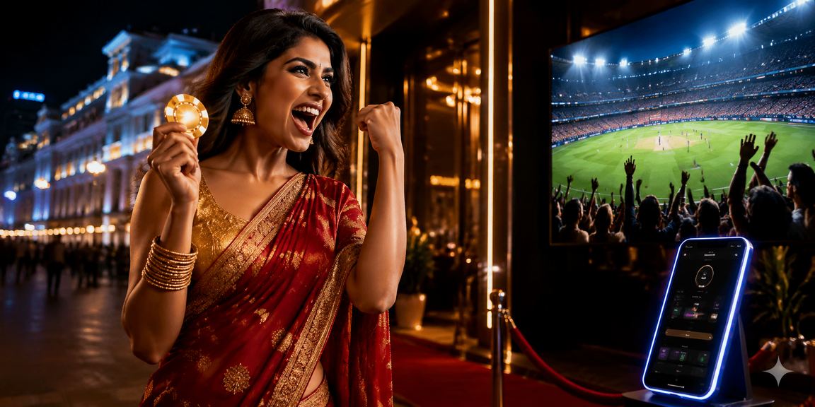 Mobile payment usage by Indian woman in saree at Connaught Place Delhi